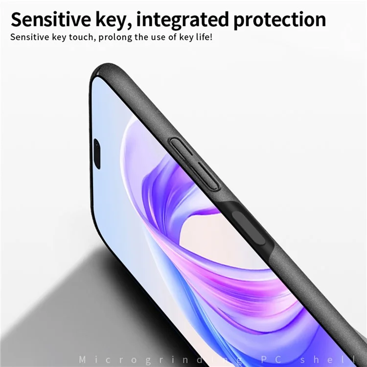 MOFI Escudo Serie Mate para Honor X50i+ 5G Funda de teléfono dura de PC Antiarañazos - Negro 