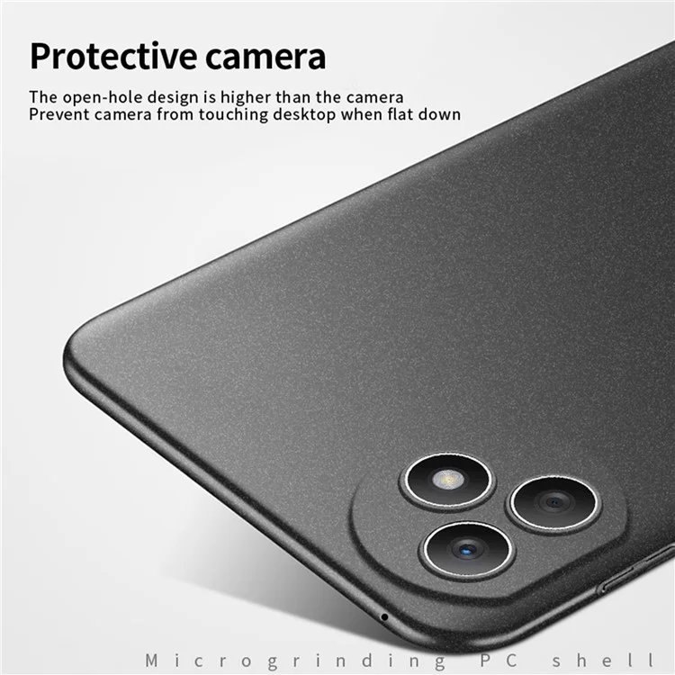 MOFI Escudo Serie Mate para Honor X50i+ 5G Funda de teléfono dura de PC Antiarañazos - Negro 