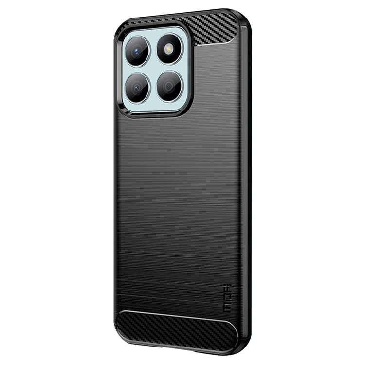MOFI JK TPU Series-1 Para Case de telefone Honor X8b 4G - Textura de fibra de carbono Capa TPU macia - Preto