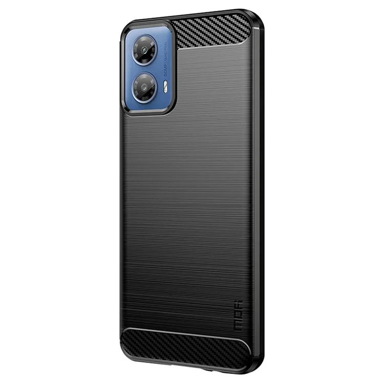 MOFI JK TPU Series-1 Para Motorola Moto G45 5G / G34 5G TPU Case Textura de Fibra de Carbono - Preto