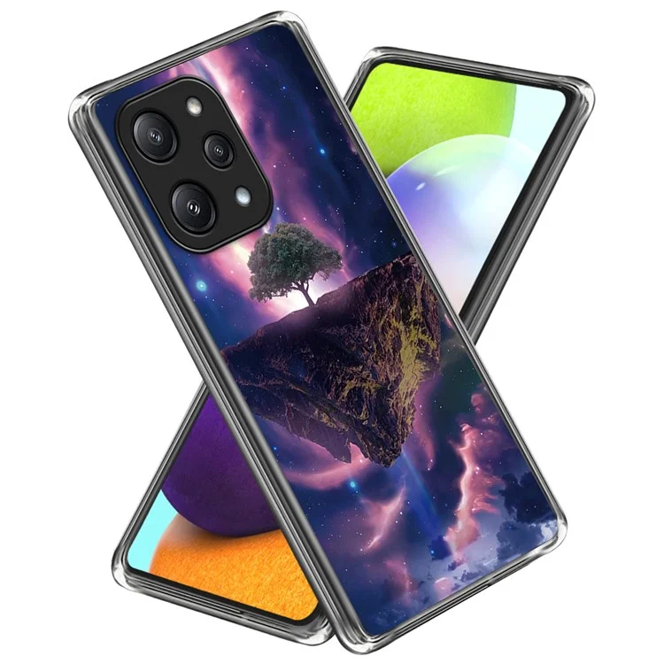 For Xiaomi Redmi 12 5G (Global) Phone Case Pattern Design Flexible TPU Shockproof Shell - Aurora Night