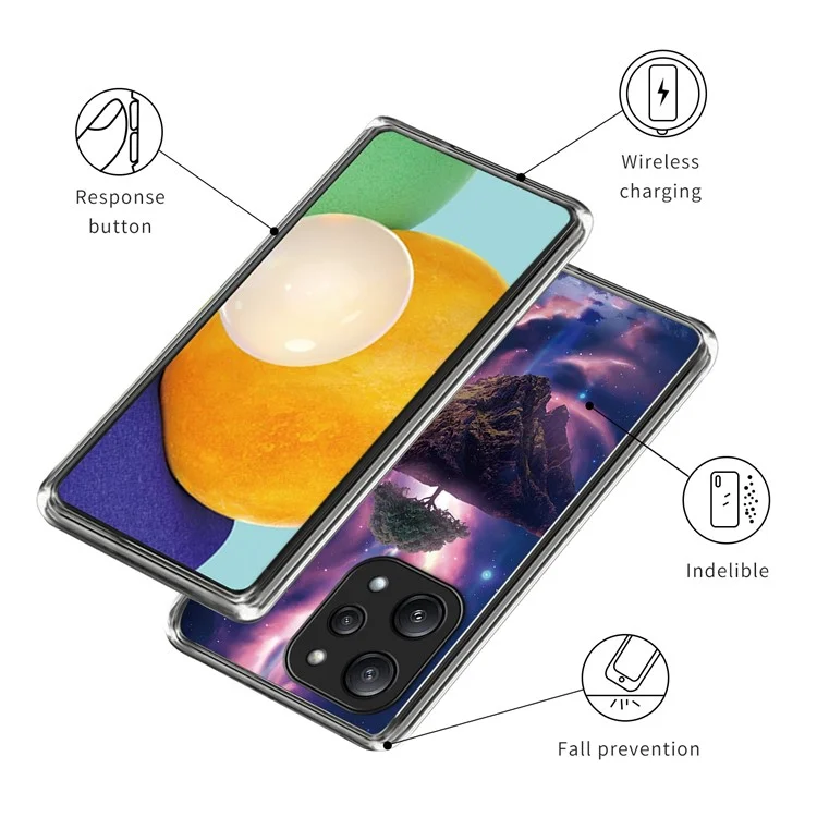 For Xiaomi Redmi 12 5G (Global) Phone Case Pattern Design Flexible TPU Shockproof Shell - Aurora Night