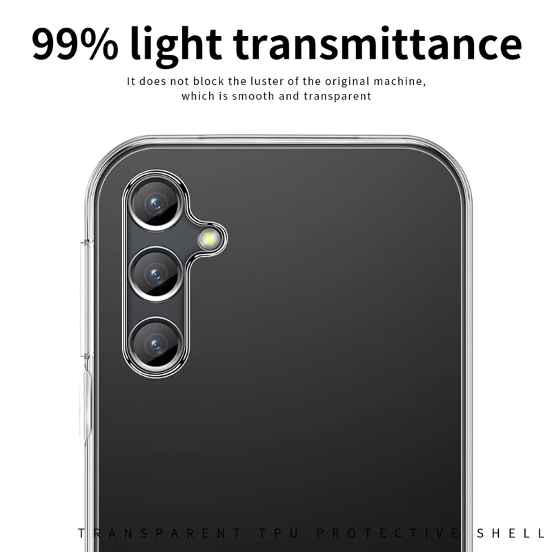 MOFI Pour Samsung Galaxy A55 5G Soft TPU Case Soft Phone Cover HD Transparent Shell
