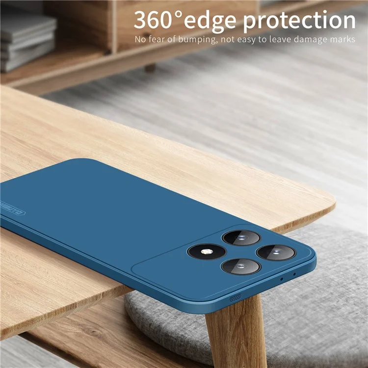 PINWUYO JK Touching Series para Xiaomi Redmi K70E 5G / Poco X6 Pro 5G Carcasa Cubierta Trasera de TPU Suave Anti-arañazos - Azul Marino