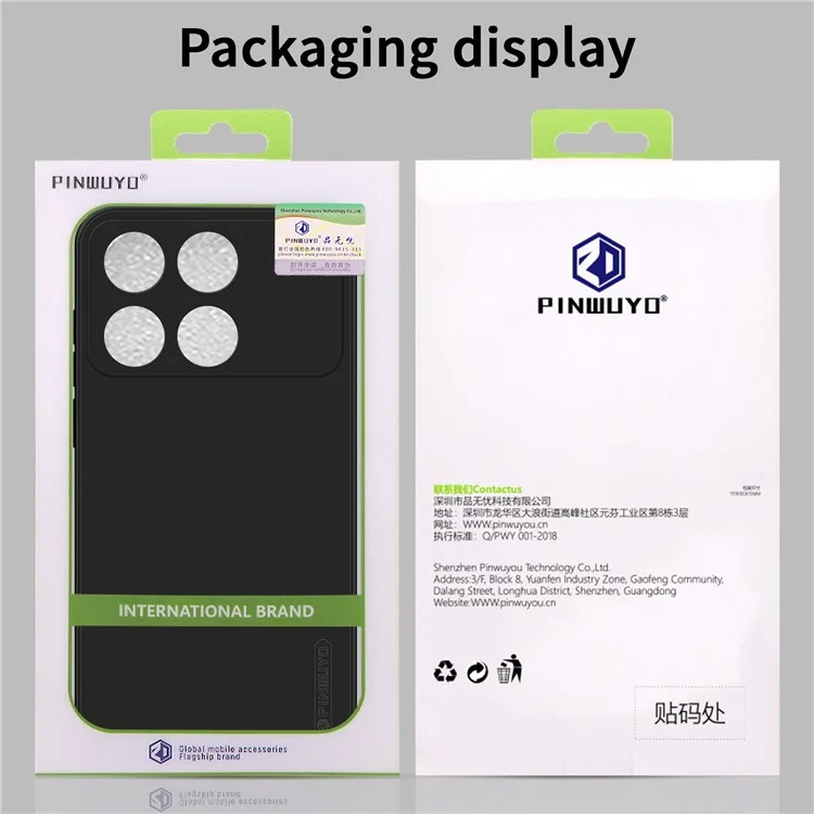 PINWUYO JK Touching Series para Xiaomi Redmi K70E 5G / Poco X6 Pro 5G Carcasa Cubierta Trasera de TPU Suave Anti-arañazos - Azul Marino