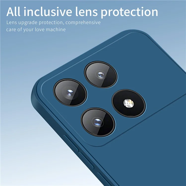 PINWUYO JK Touching Series para Xiaomi Redmi K70E 5G / Poco X6 Pro 5G Carcasa Cubierta Trasera de TPU Suave Anti-arañazos - Azul Marino