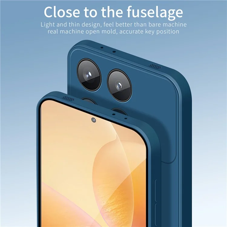 PINWUYO JK Touching Series para Xiaomi Redmi K70E 5G / Poco X6 Pro 5G Carcasa Cubierta Trasera de TPU Suave Anti-arañazos - Azul Marino