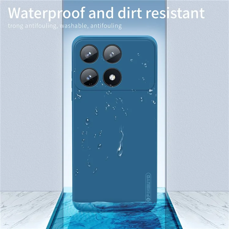 PINWUYO JK Touching Series para Xiaomi Redmi K70E 5G / Poco X6 Pro 5G Carcasa Cubierta Trasera de TPU Suave Anti-arañazos - Azul Marino