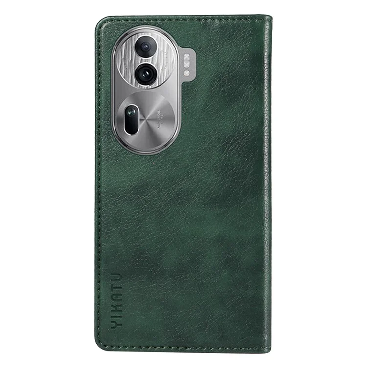 YIKATU YK-006 Для Oppo Reno11 Pro 5G (глобальная версия) Чехол с магнитным автоматическим закрытием, кожаный бумажник, чехол для телефона - зеленый