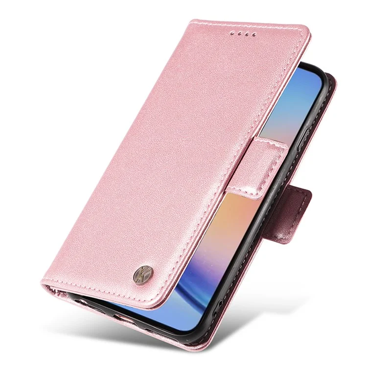 YIKATU YK-003 pour Samsung Galaxy A35 5G Étui en cuir portefeuille Housse de téléphone - Or rose