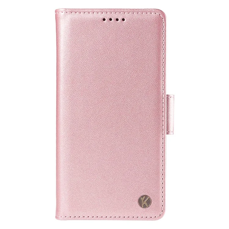 YIKATU YK-003 pour Samsung Galaxy A35 5G Étui en cuir portefeuille Housse de téléphone - Or rose