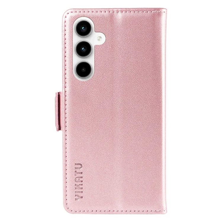 YIKATU YK-003 pour Samsung Galaxy A35 5G Étui en cuir portefeuille Housse de téléphone - Or rose