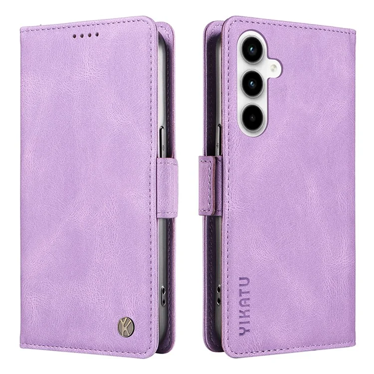 YIKATU YK-005 For Samsung Galaxy A35 5G Phone Cover Skin-touch PU Leather Stand Case - Purple