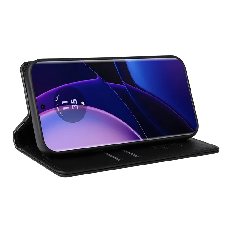 YIKATU YK-001 Funda de Piel para Motorola Edge 40 5G, Billetera Automática con Cierre Magnético - Negro