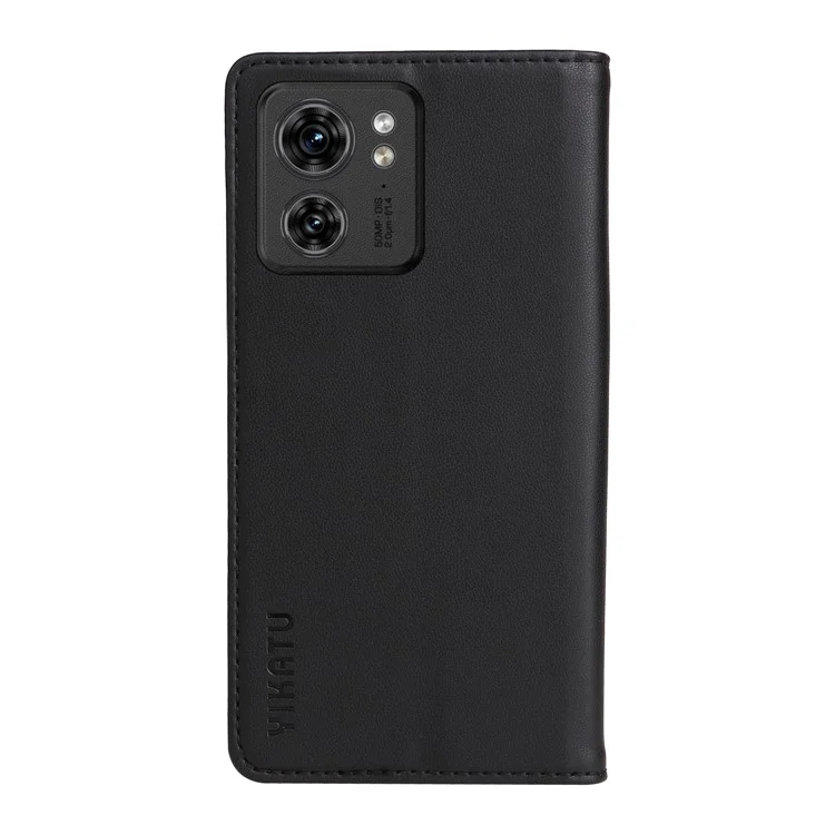 YIKATU YK-001 Funda de Piel para Motorola Edge 40 5G, Billetera Automática con Cierre Magnético - Negro