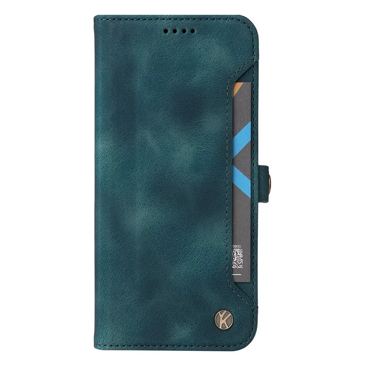 YIKATU YK-002 Per Samsung Galaxy A35 5G Custodia Portafoglio in Pelle PU Flip Stand Phone Cover con Slot Esterno per Carte - Verde