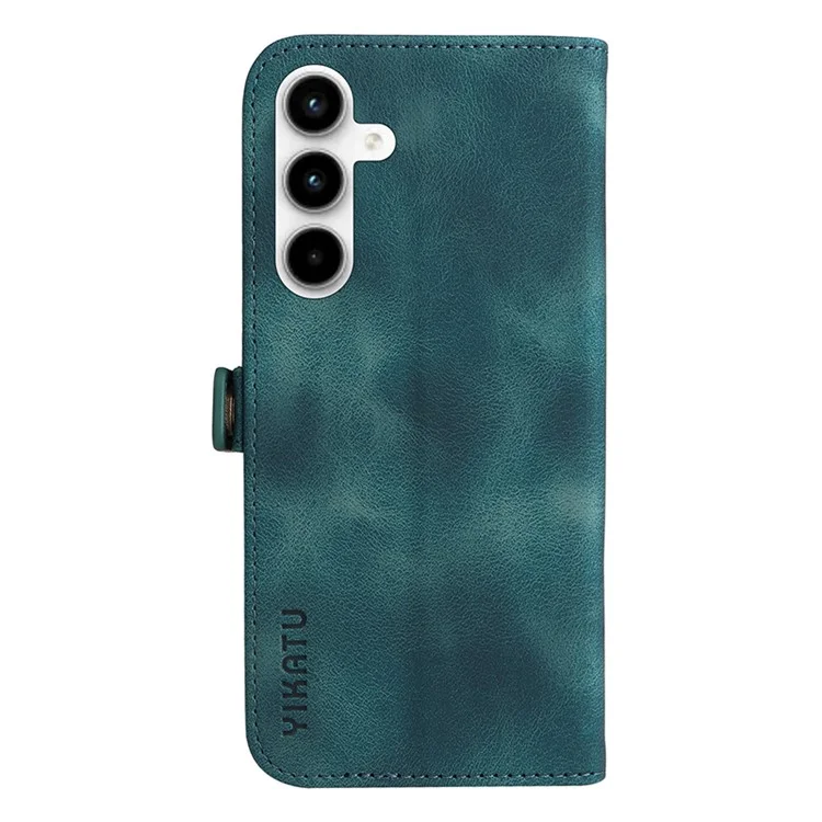 YIKATU YK-002 Per Samsung Galaxy A35 5G Custodia Portafoglio in Pelle PU Flip Stand Phone Cover con Slot Esterno per Carte - Verde