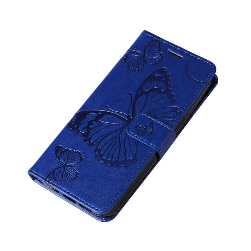 Série de fleurs d'impression KT pour étui en cuir Samsung Galaxy A35 5G Stand Wallet Phone Cover - Bleu
