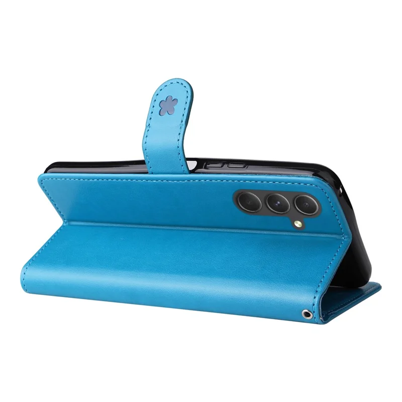 Leather Case Cat Bee Pattern Phone Cover Wallet Stand with Strap