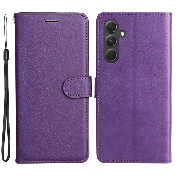 KT Leather Series-2 für Samsung Galaxy A55 5G Geldbörsentasche Sólida Farbabdeckung - Lila