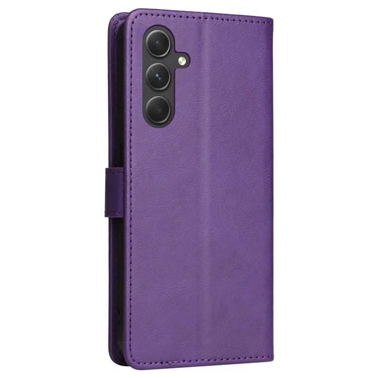 KT Leather Series-2 für Samsung Galaxy A55 5G Geldbörsentasche Sólida Farbabdeckung - Lila