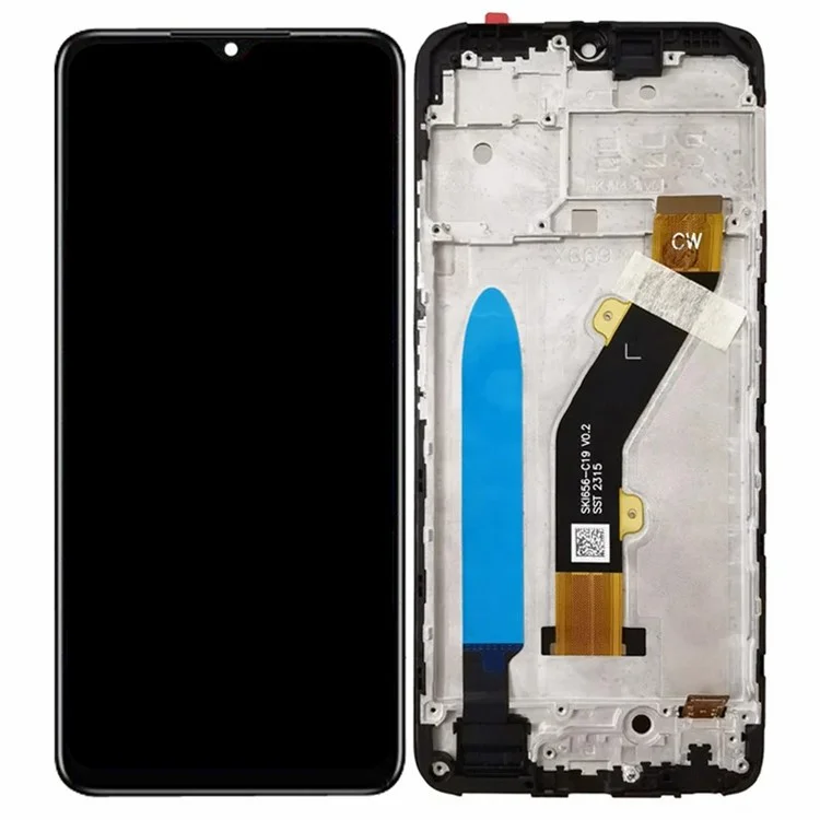 Per Infinix Hot 30i Schermo LCD e assemblaggio del digitizer di grado C + Parte di sostituzione del telaio (senza logo)