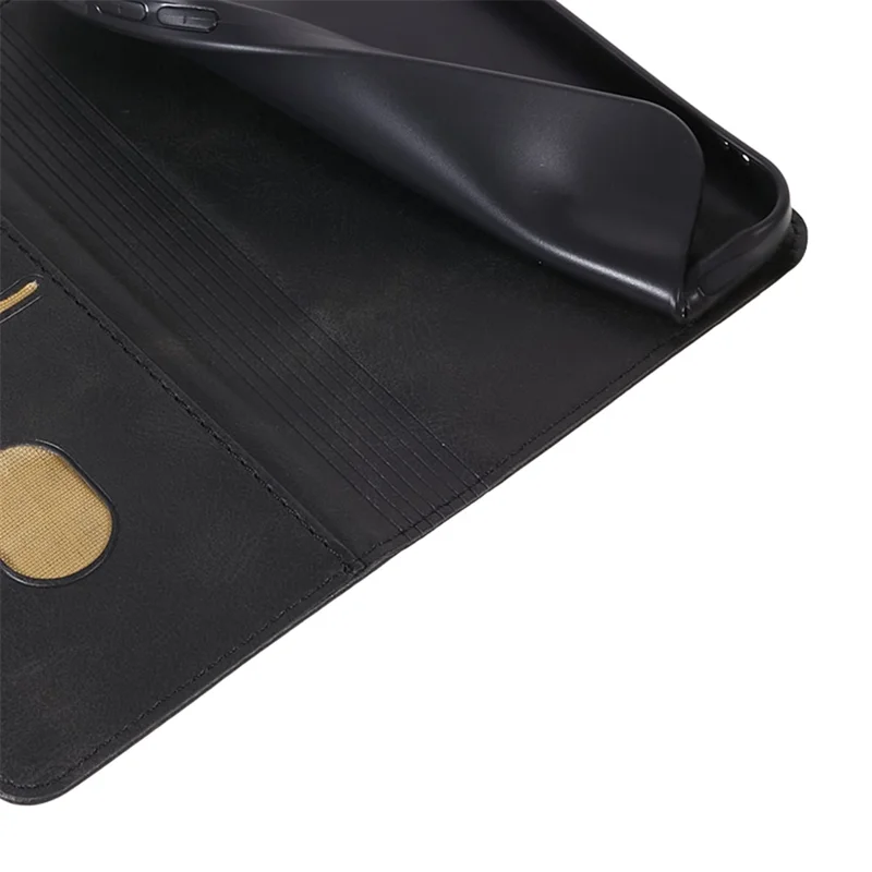 Phone Case for Xiaomi Redmi Note 13 5G Shockproof PU Leather Wallet Phone Stand Cover - Black