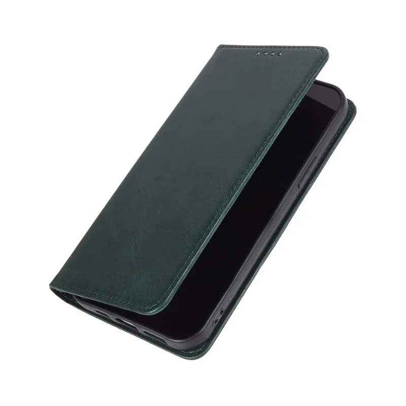 For Xiaomi Redmi K70E 5G / Poco X6 Pro 5G Anti-Scratch Phone Case Magnetic PU Leather Stand Wallet Cover - Green