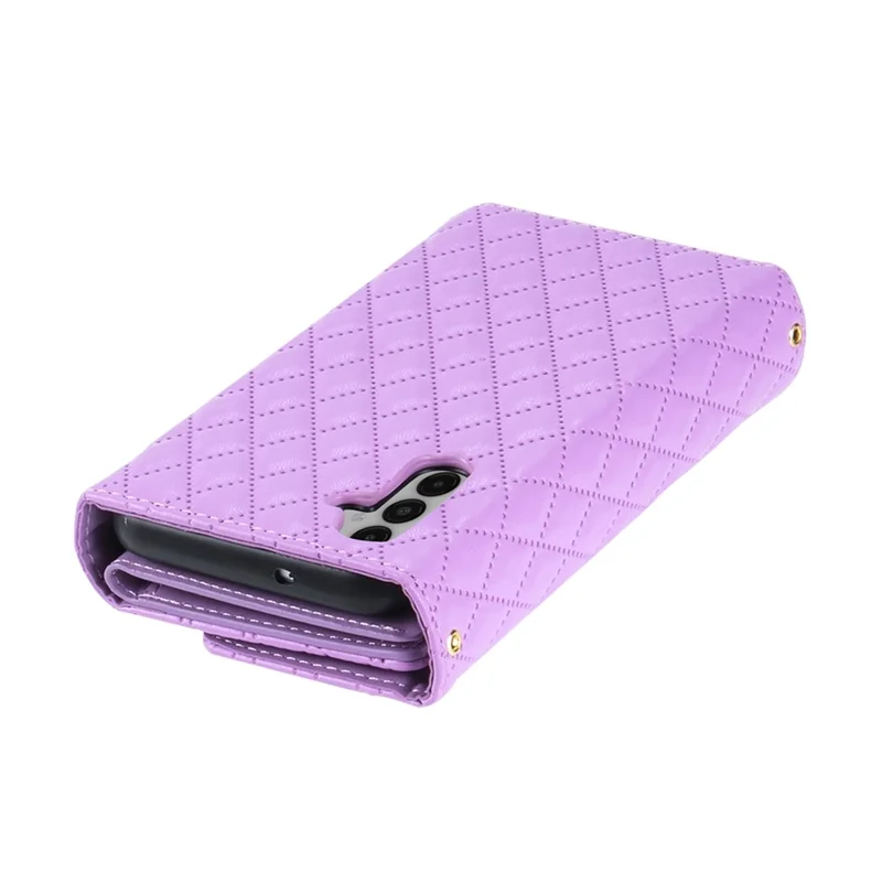 BKS-002 For Samsung Galaxy A25 5G (Global) (161.0 x 76.5 x 8.3mm) Wallet Case PU Leather with Card Slots - Purple