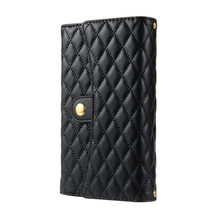 BKS-002 For Samsung Galaxy A14 4G / 5G Case Flip Wallet Leather Phone Cover 7 Card Slots - Black