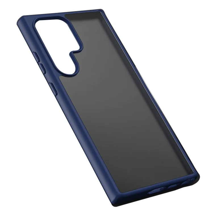 X-LEVEL Für Samsung Galaxy S24 Ultra Acryl-Handyhülle Skin-touch Beschichtung - Navy Blau
