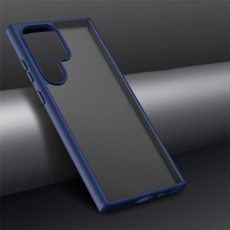 X-LEVEL Für Samsung Galaxy S24 Ultra Acryl-Handyhülle Skin-touch Beschichtung - Navy Blau