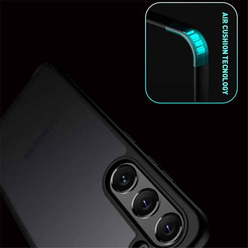 X-LEVEL For Samsung Galaxy S24 Ultra Acrylic Phone Case Skin-touch Rubberized Cover - Black