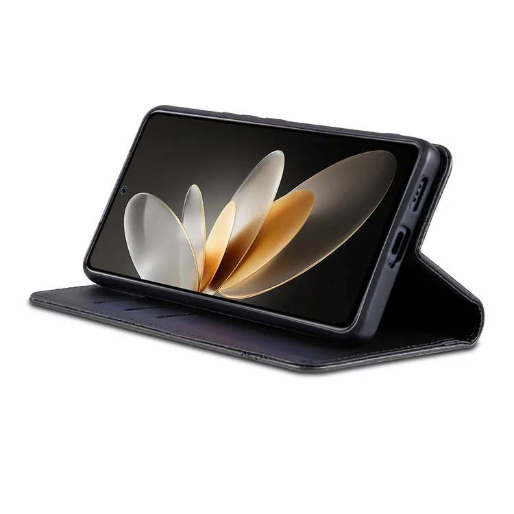 AZNS Für Xiaomi Poco F6 Pro 5G / Redmi K70 5G / K70 Pro 5G Handyhülle Brieftasche Cover Rindsledern Textur - Schwarz
