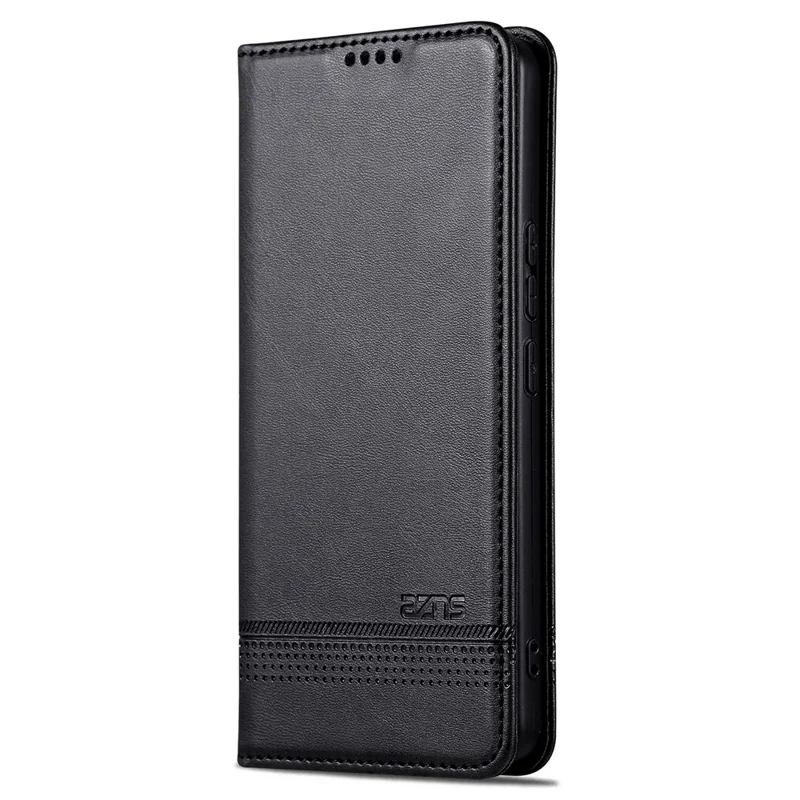AZNS Für Xiaomi Poco F6 Pro 5G / Redmi K70 5G / K70 Pro 5G Handyhülle Brieftasche Cover Rindsledern Textur - Schwarz