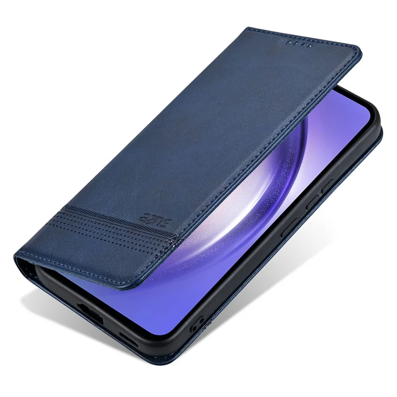 AZNS For Xiaomi Poco F6 Pro 5G / Redmi K70 5G / K70 Pro 5G Phone Case Wallet Cover Cowhide Texture - Blue