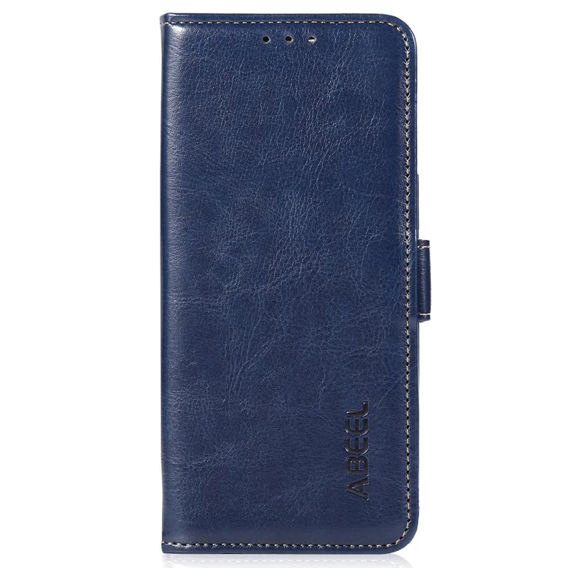 ABEEL For Honor X8b 4G Leather Case Magnetic Folding Stand Phone Cover - Blue