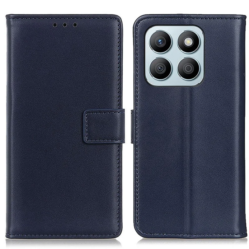 For Honor X8b 4G Leather Phone Case Scratch Resistant Cover - Blue