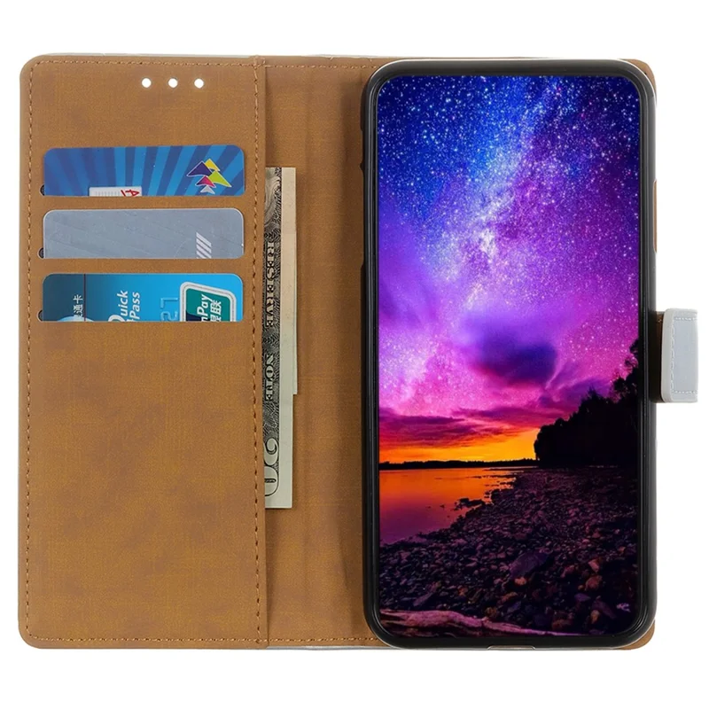 For Honor X8b 4G Leather Phone Case Scratch Resistant Cover - Blue