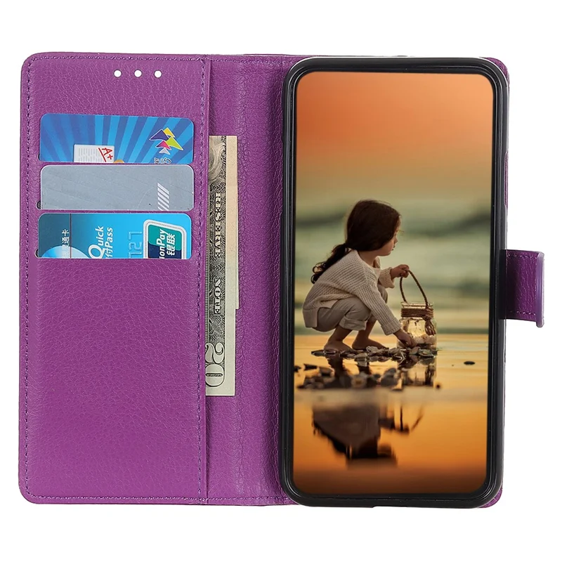 For Honor X8b 4G Leather Wallet Phone Case Full Body Protective Cover - Purple