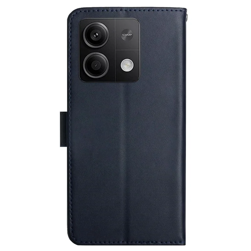 HT02 Für Xiaomi Redmi Note 13 4G Hülle Wallet Handy Cover Echtes Rindsleder - Blau