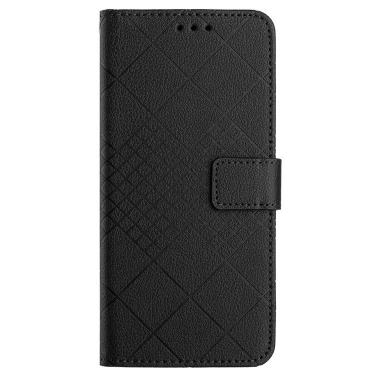 HT06 For Motorola Moto G04 4G / Moto G24 4G Flip Leather Case Wallet Cover Litchi Texture - Black