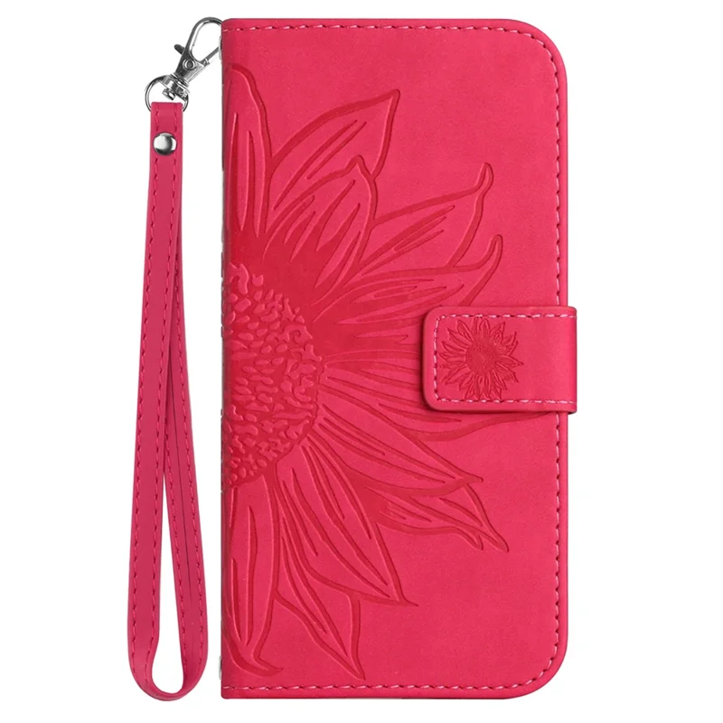 HT04 For Motorola Moto E14 4G / G04 4G / G04s 4G / G24 4G Phone Case Sunflower Pattern Handbag Cover - Rose