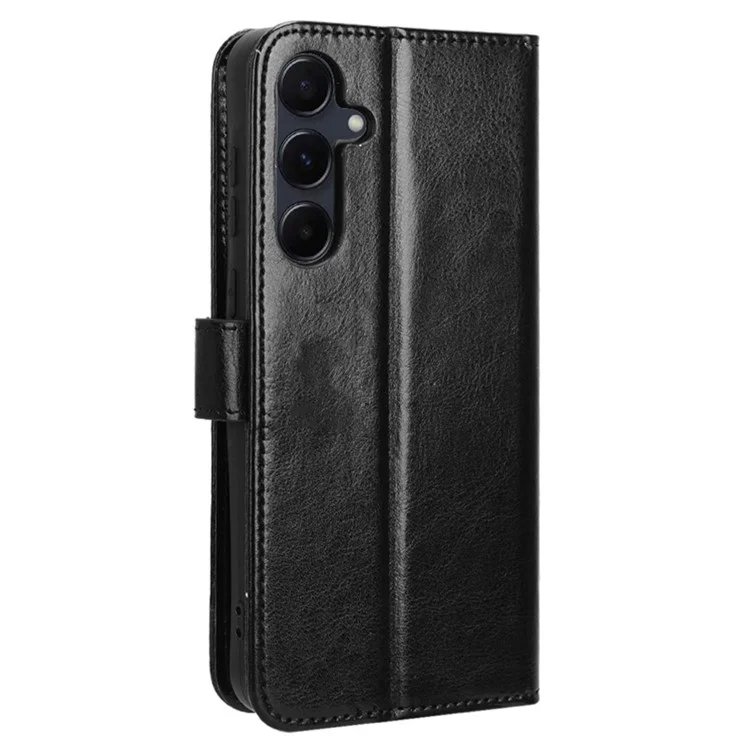 Case for Samsung Galaxy A35 5G Leather Phone Case with Card Holder TPU Inner Shell - Black