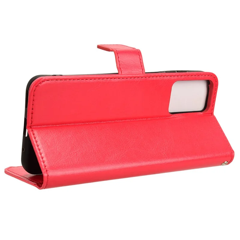 For Motorola Moto G Play (2024) 4G Flip Phone Cover with TPU Inner Shell Leather Wallet Case - Red