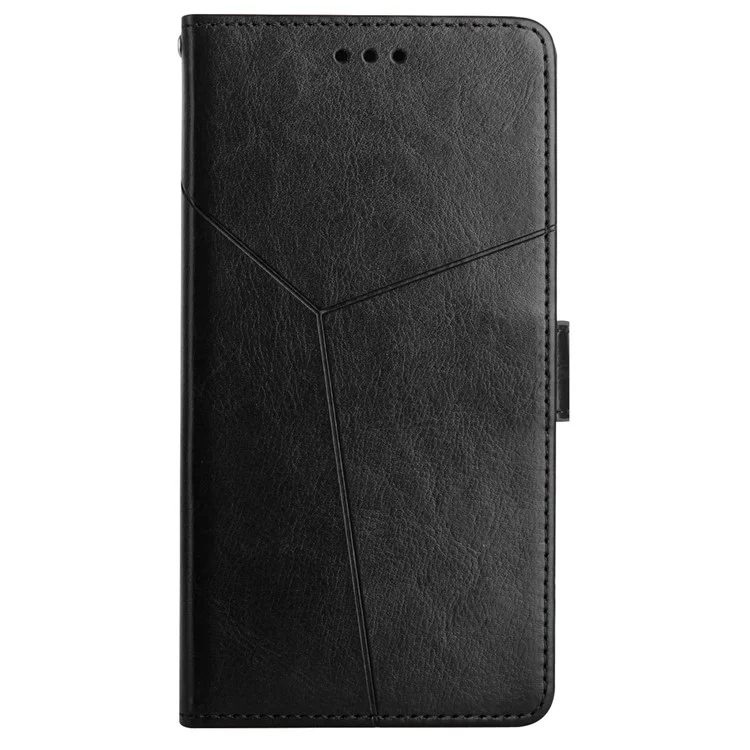 HT01 Für Motorola Moto G Play 5G (2024) / Moto G 5G (2024) Brieftaschen-Hülle Lederabdeckung mit Ständer - Schwarz
