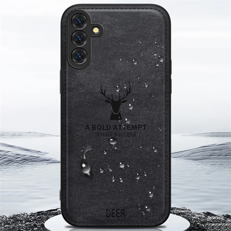 Samsung Galaxy S24+ Hülle Soft Texture Hirschmuster Stoßfest Handyhülle - Grau