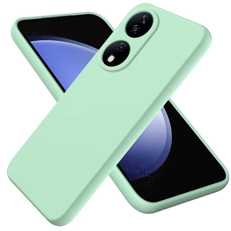 Para Honor Play 50 Plus 5G / X7b 4G / 90 Smart Liquid Silicone Case com Alça Anti-Arranhões Capa - Verde
