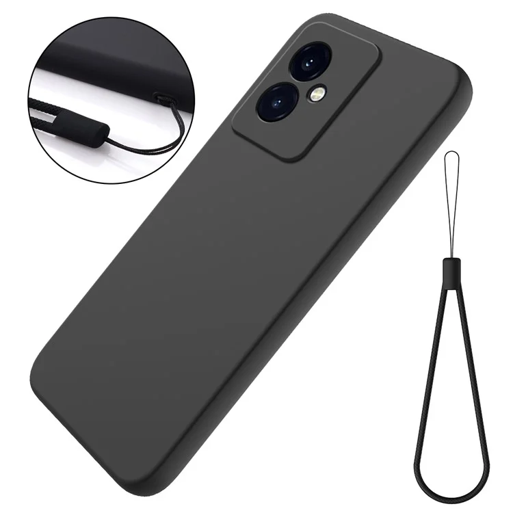 Funda de Teléfono para Honor 100 5G Resistente a Golpes de Silicona Líquida Cubierta de Teléfono Móvil - Negro