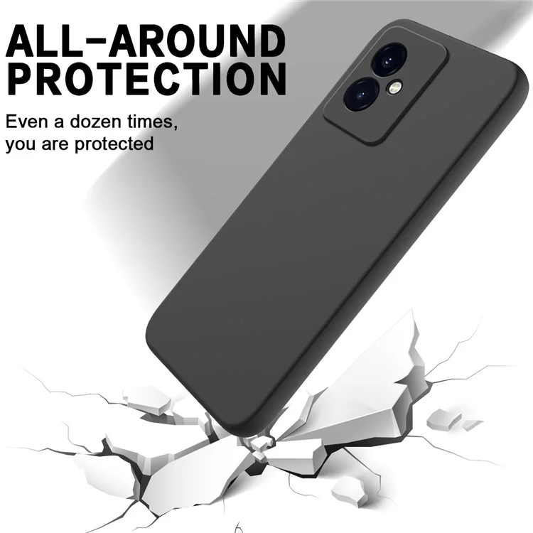 Phone Case for Honor 100 5G Shockproof Liquid Silicone Mobile Phone Cover - Black